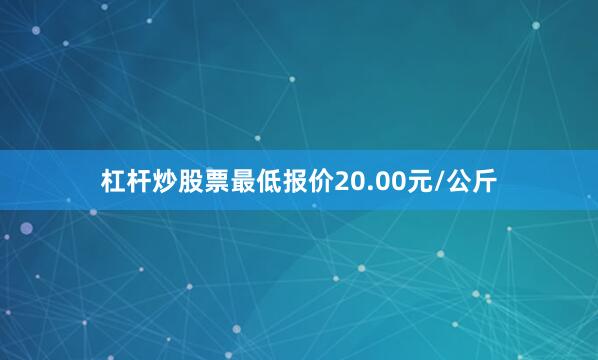 杠杆炒股票最低报价20.00元/公斤